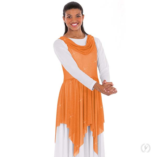 Adult's Shimmer Draped Neck Handkerchief Tunic - Eurotard 13860